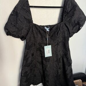 Hill House Black Matilda mini dress